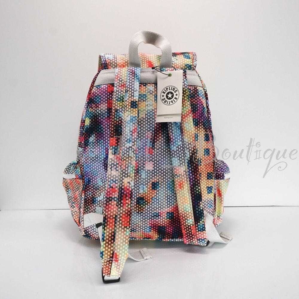 NWT New Kipling BP4391 Ezra Travel Bag Backpack Polyester Radiant Zoom Multi 129 - Picture 3 of 11